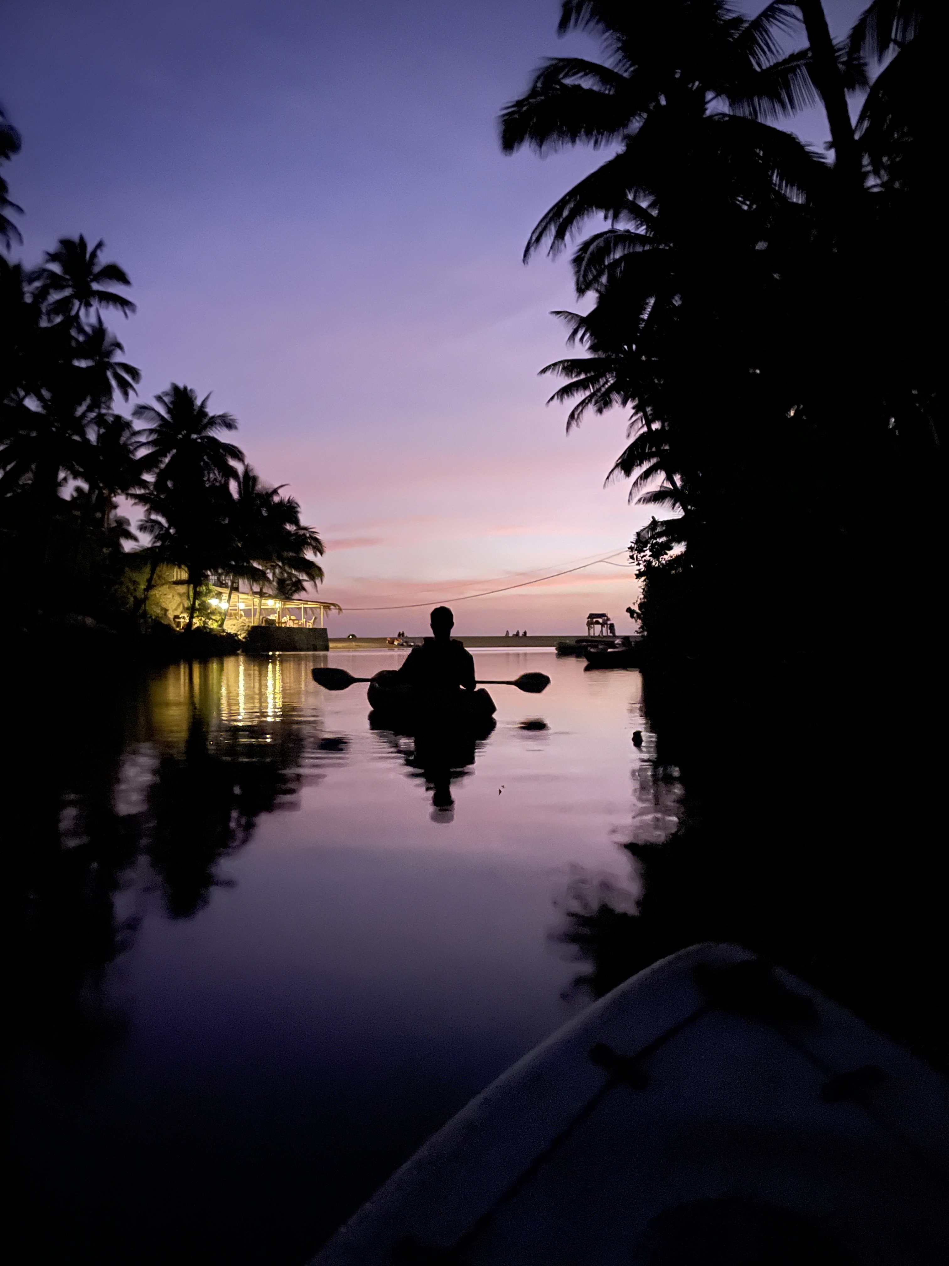 Me kayaking on Cola beach in Goa, India, 2023